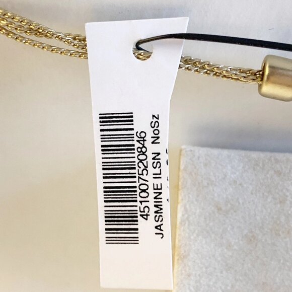 Chico's Necklace 3 Strand Faux Turquoise Stones Howlite Wood Claw Clasp NWT - Picture 5 of 6